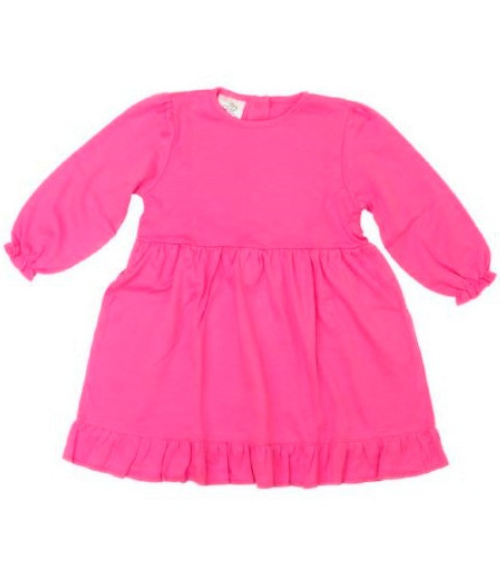 Bambinos Riviera Ruffle Dress - LS Pink – Curated Boutique