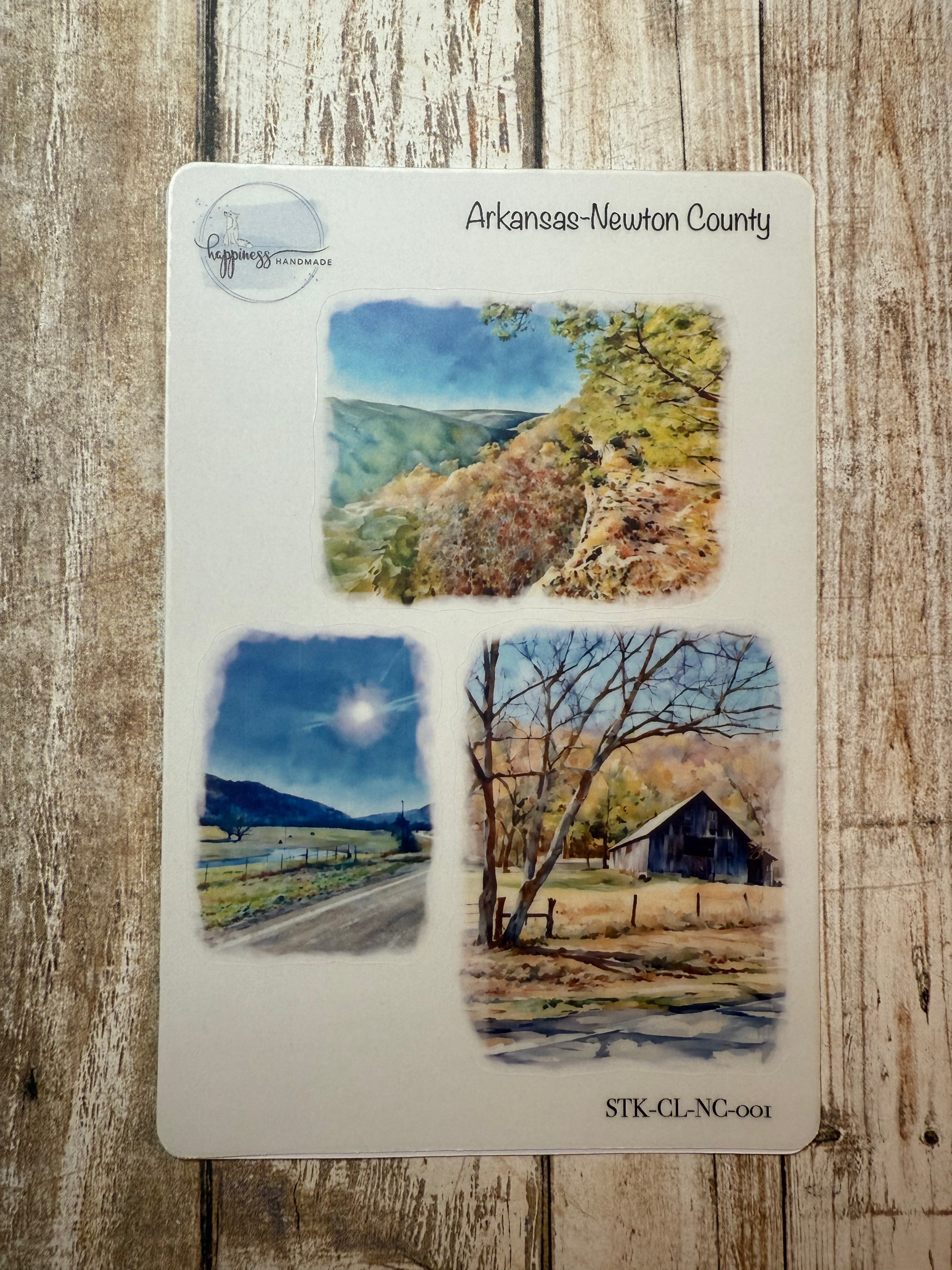 Arkansas-Newton County-Sticker Sheet
