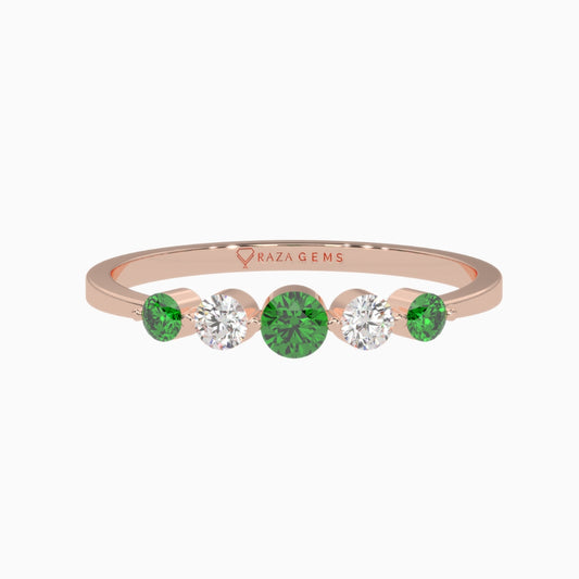 Emerald Ring Ridwana 18K Rose Gold