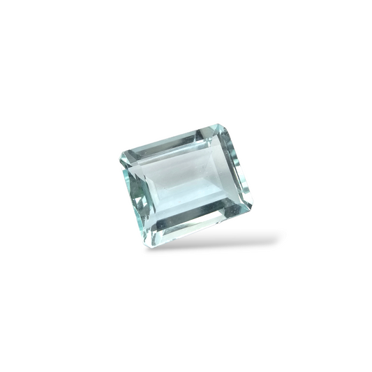 loose Natural Aquamarine Stone 4.12 Carats Emerald Cut