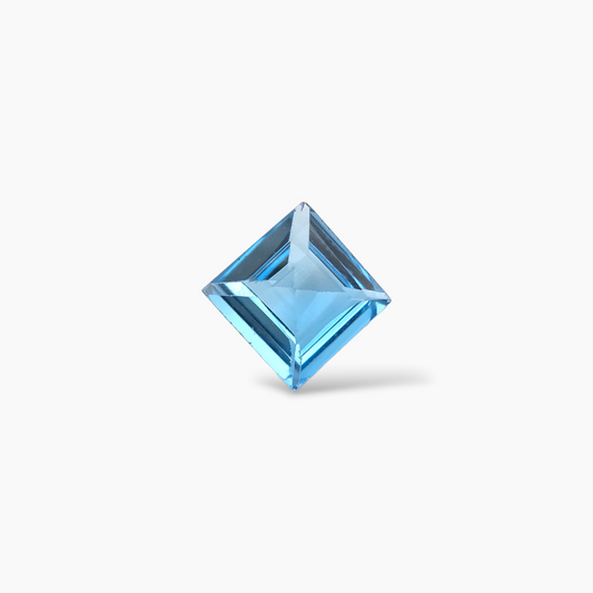 loose Natural Swiss Blue Topaz Stone 1.10 Carats Princess Shape  ( 6 mm )