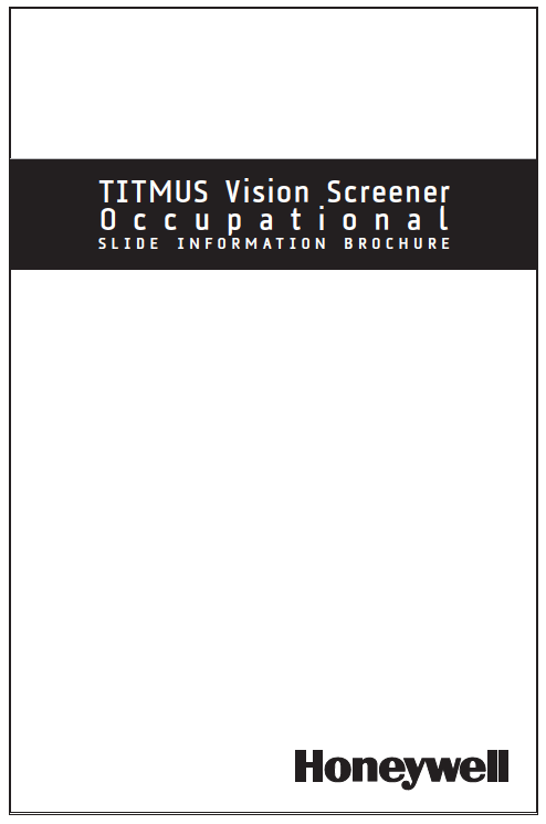 18242 - Titmus Occupational Landolt Slide Info Sheet
