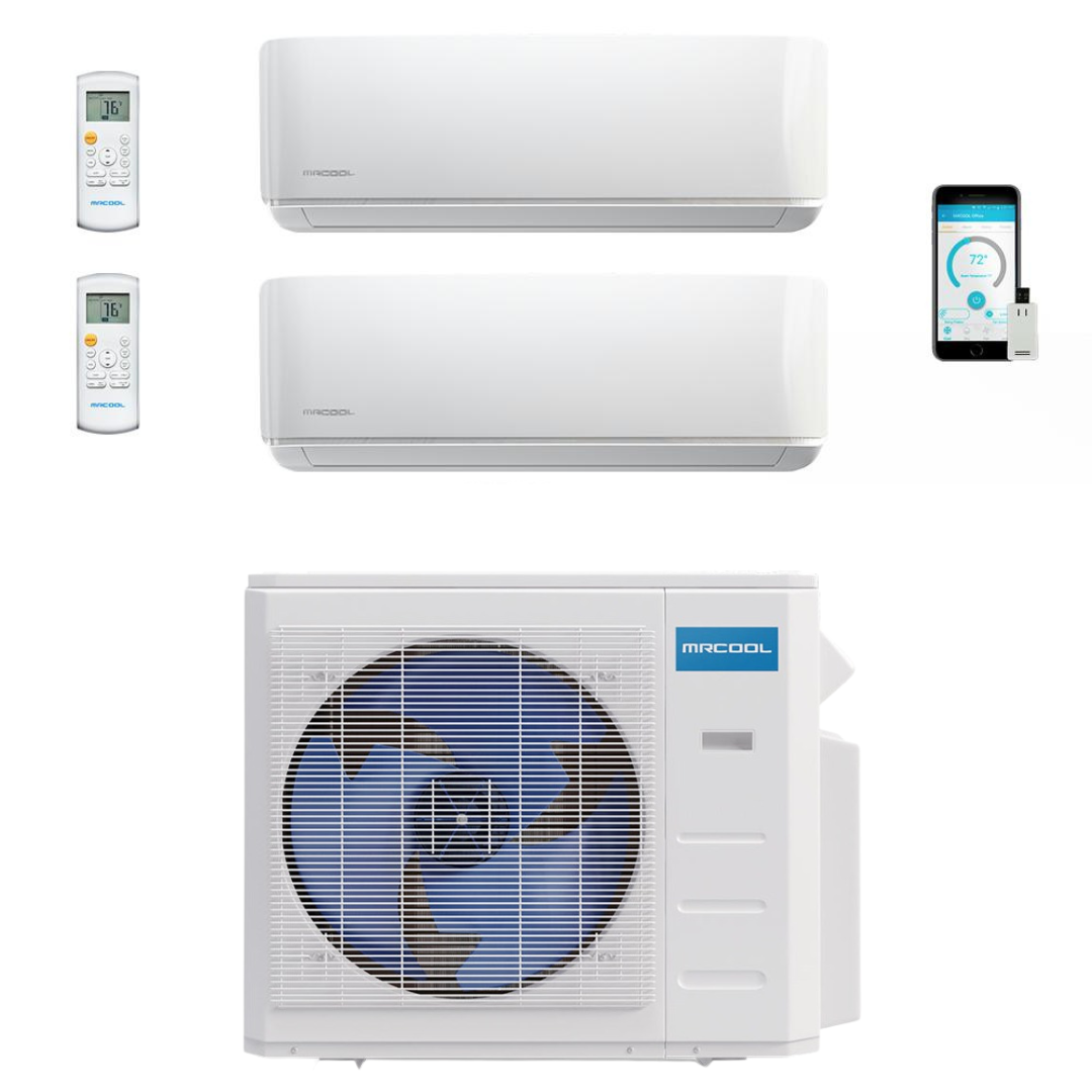 MRCOOL DIY Mini Split - 30,000 BTU 2 Zone Ductless Air Conditioner and Heat Pump, DIY-B-227HP1218