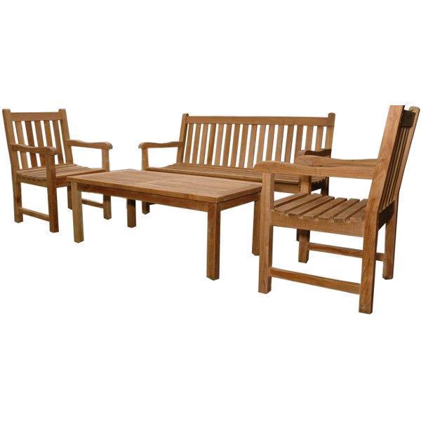 Anderson Teak Classic 3-Seater 4-Pieces Conversation Set
