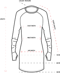 Rags by Jak Long sleeve t-shirt size guide