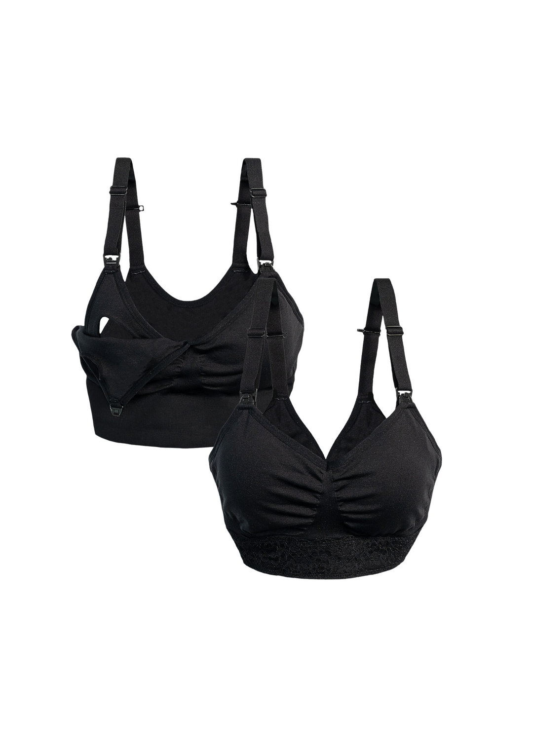 Black Maternity/ Nursing Bra– PinkBlush