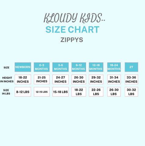 Kids Size Chart Zippys