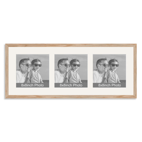 Multi Photo Picture Frame Holds 6 7x5 Photos in a 30mm Oak Veneer Frame 