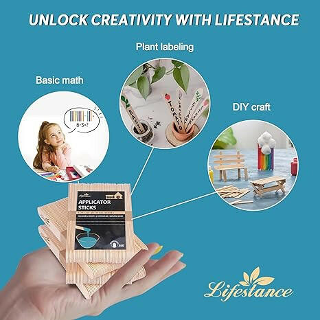Lifestance 6" Large Disposable Wax Sticks - 60 Pack, 0.7lb - Professional Hair Removal