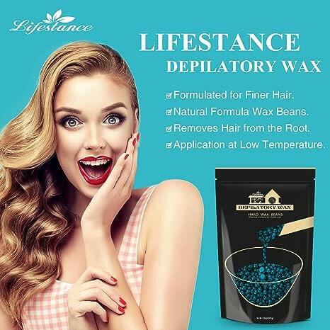 Lifestance Depilatory Wax Beads, 1.1lb Green Wax Refill - Salon-quality Hair Removal