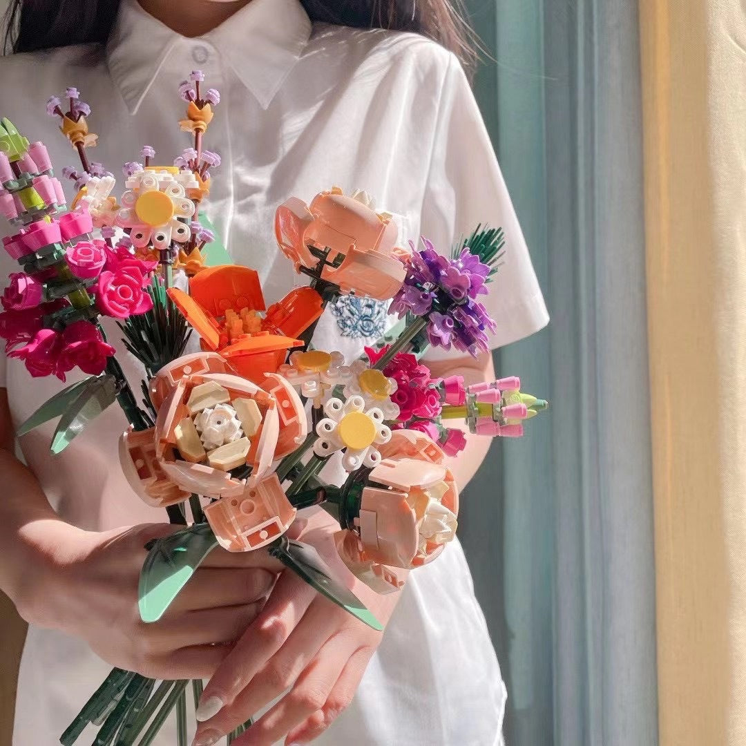 Flower Arrangement Assembling Building Block Toy