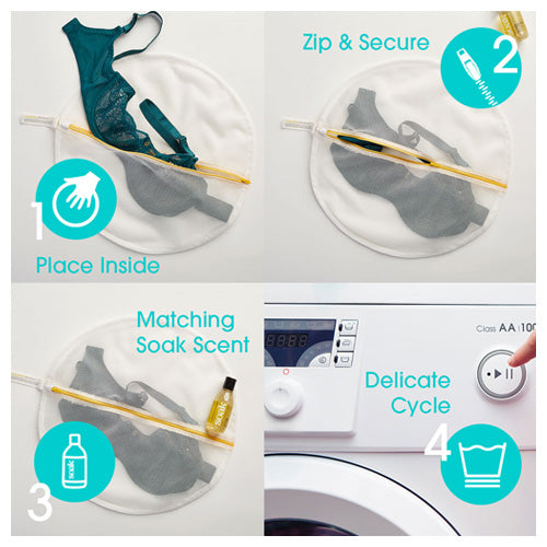 Fig Soak 3oz Gentle Laundry Soap & Eco Wash Bag Set, Soak Wash #SB-WB01-4F