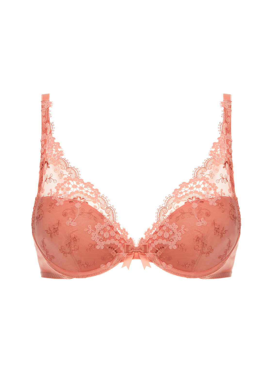 Wish Triangle Push Up Bra - Ginger Pink