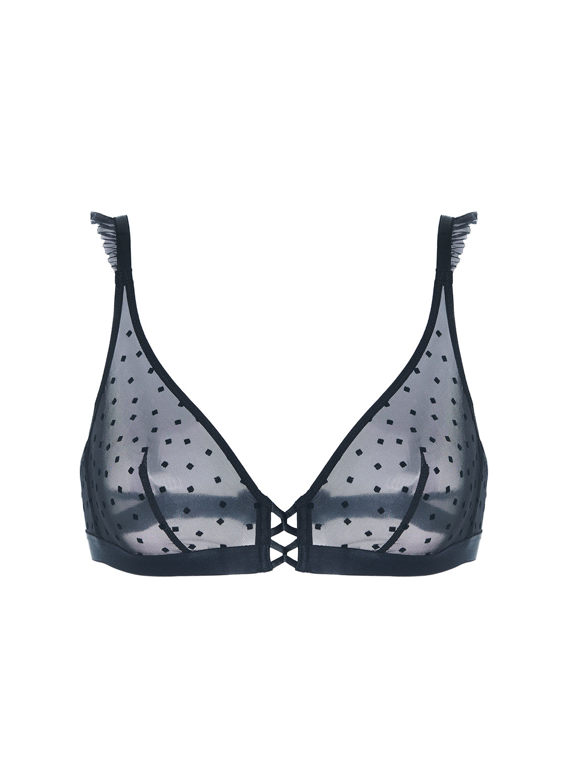 Lucie Soft Cup Triangle Bra - Black