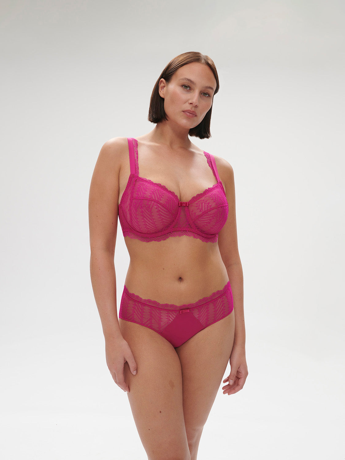 Canopee Square Neck Full Cup Bra - Hibiscus Pink