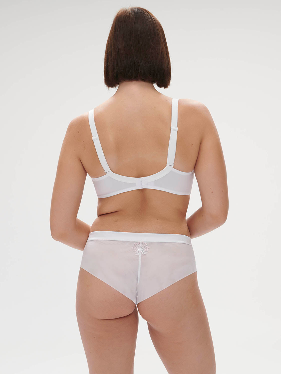 Wish Full Cup Plunge Bra - Crystal White