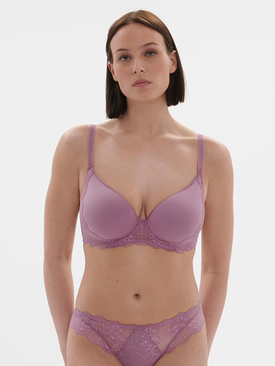 Reve 3D Plunge Contour Bra - Glamorous Mauve - Simone Pérèle product image