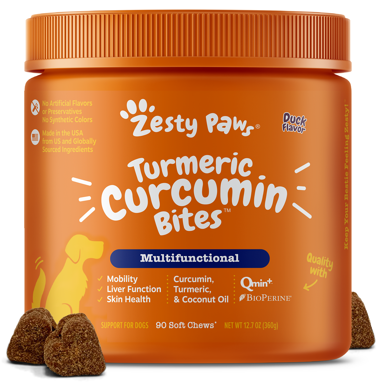 Turmeric Curcumin Bites™ for Dogs - Zesty Paws product image