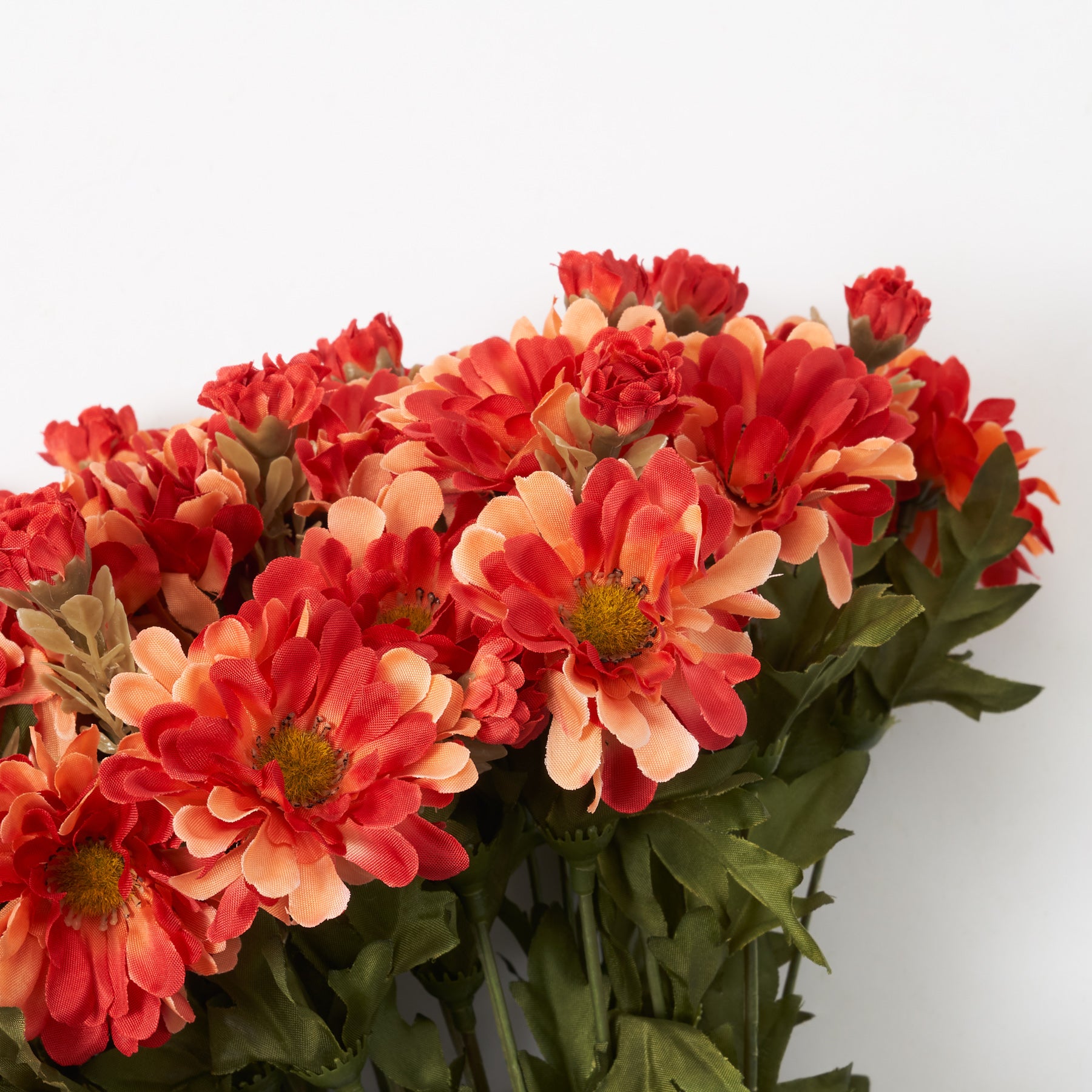 Faux Zinnia Mum Bush Outdoor Fall Arrangement Urn Filler- Available In –  Darby Creek Trading