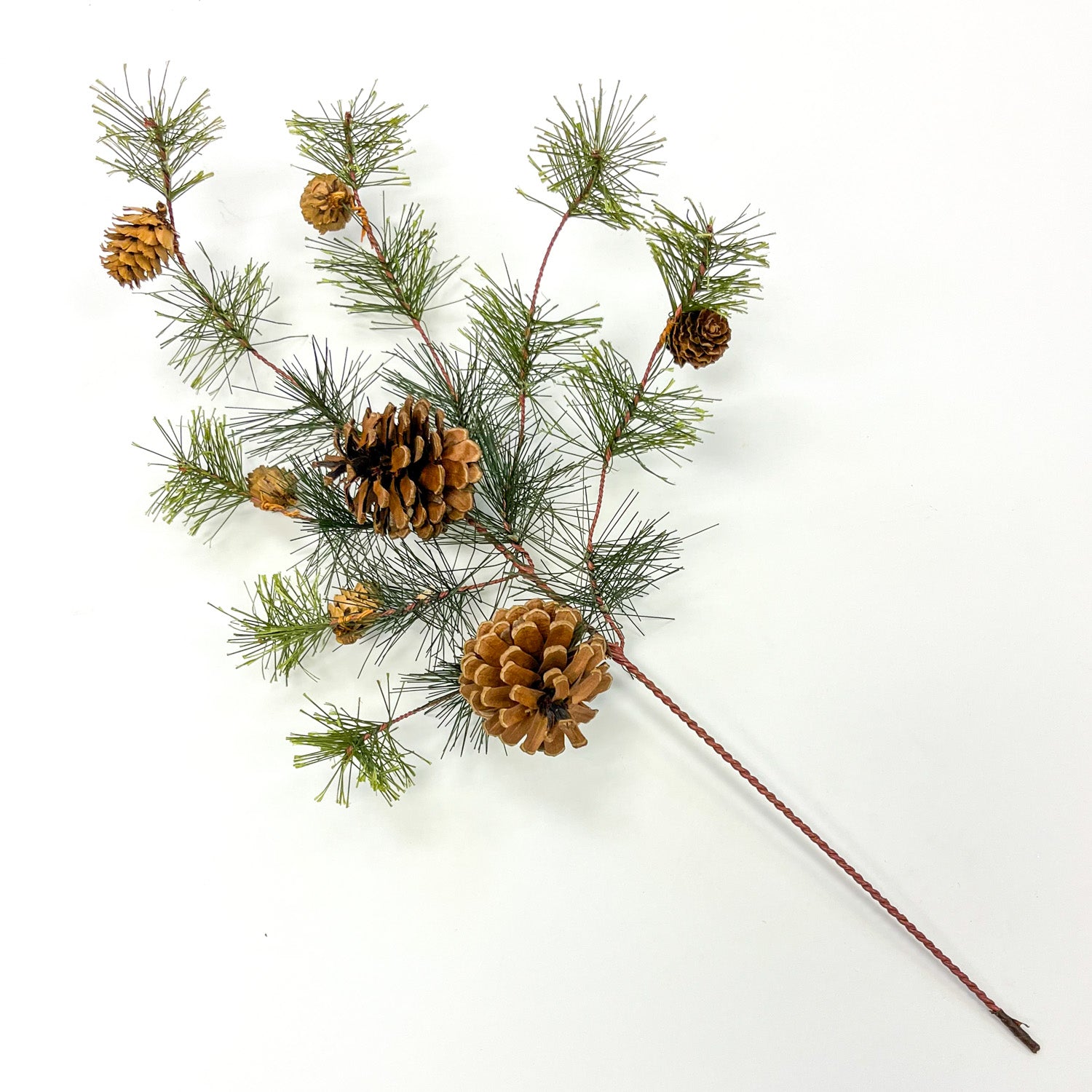 7 Artificial Pine Spray Pine Cone Eucalyptus Juniper Stem Pick