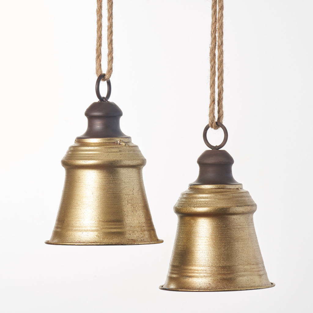 8” Metal Hanging Bell Ornament - Decorator's Warehouse