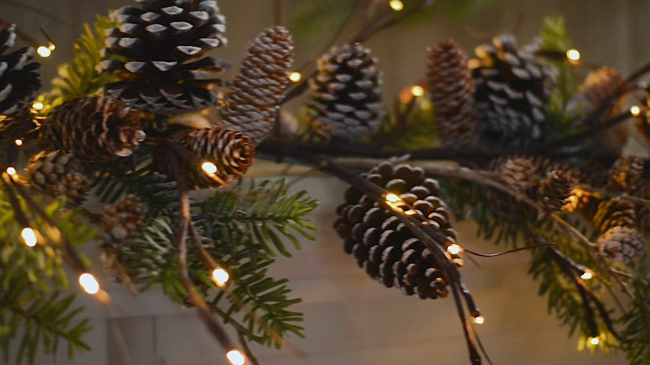 Rustic Pine Cone Garland 