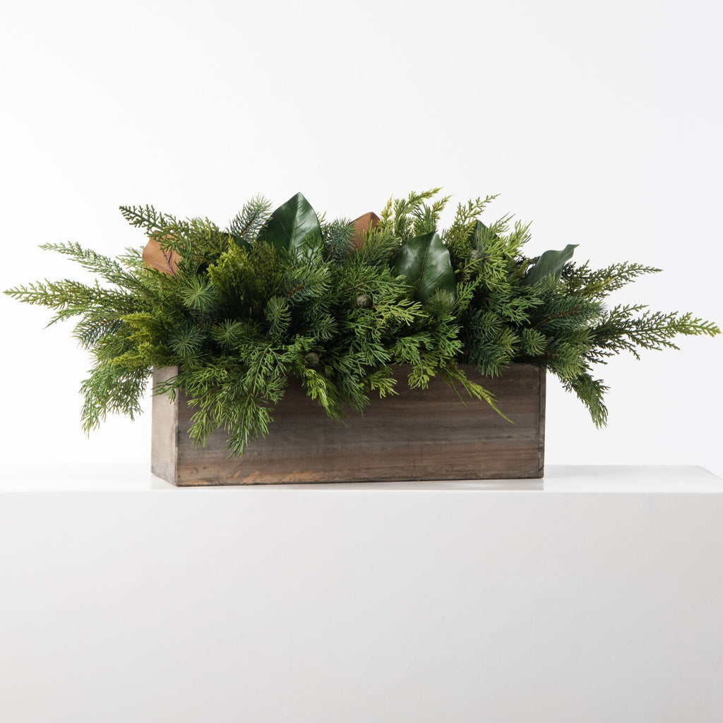 Iced Winter Pine & Eucalyptus with Country Twig Shimmering Holiday Arr –  Darby Creek Trading