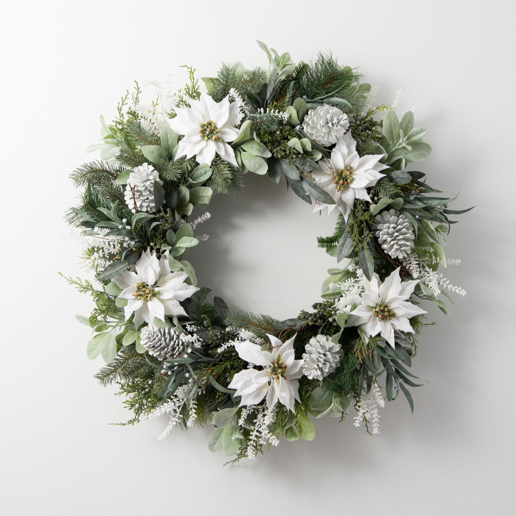 Door wreath/ lavender/ eucalyptus/ hessian bow/ sign/ white wicker