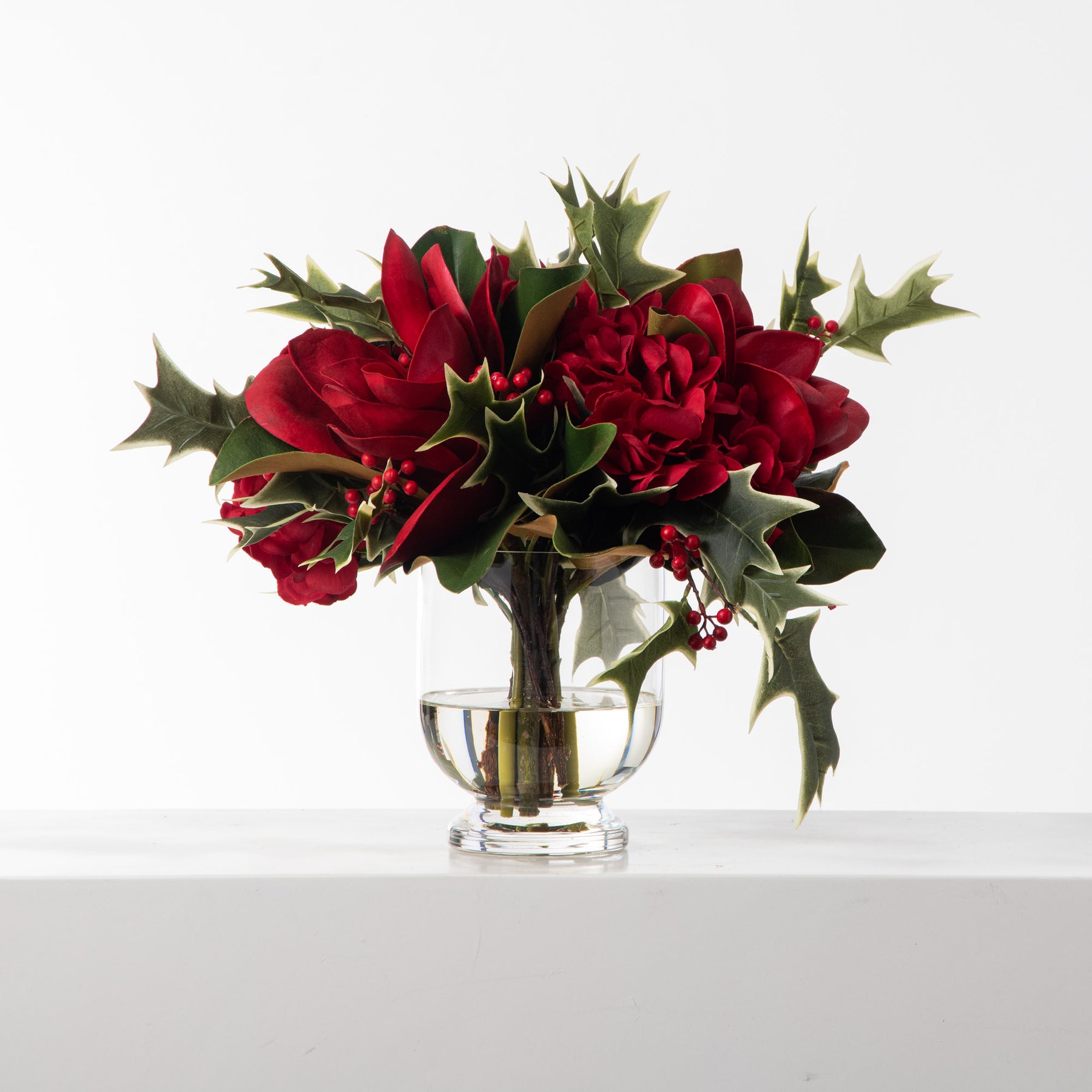 Real Touch Christmas Red Magnolia Small Bloom Floral Stem - 24 – Darby  Creek Trading