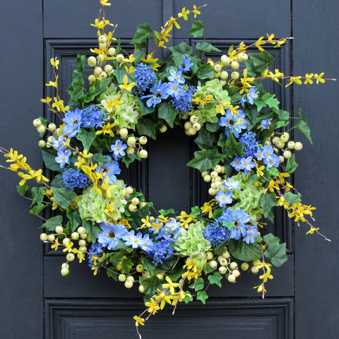 Garland - Pink Hydrangea and Wildflower Floral Everyday Gar