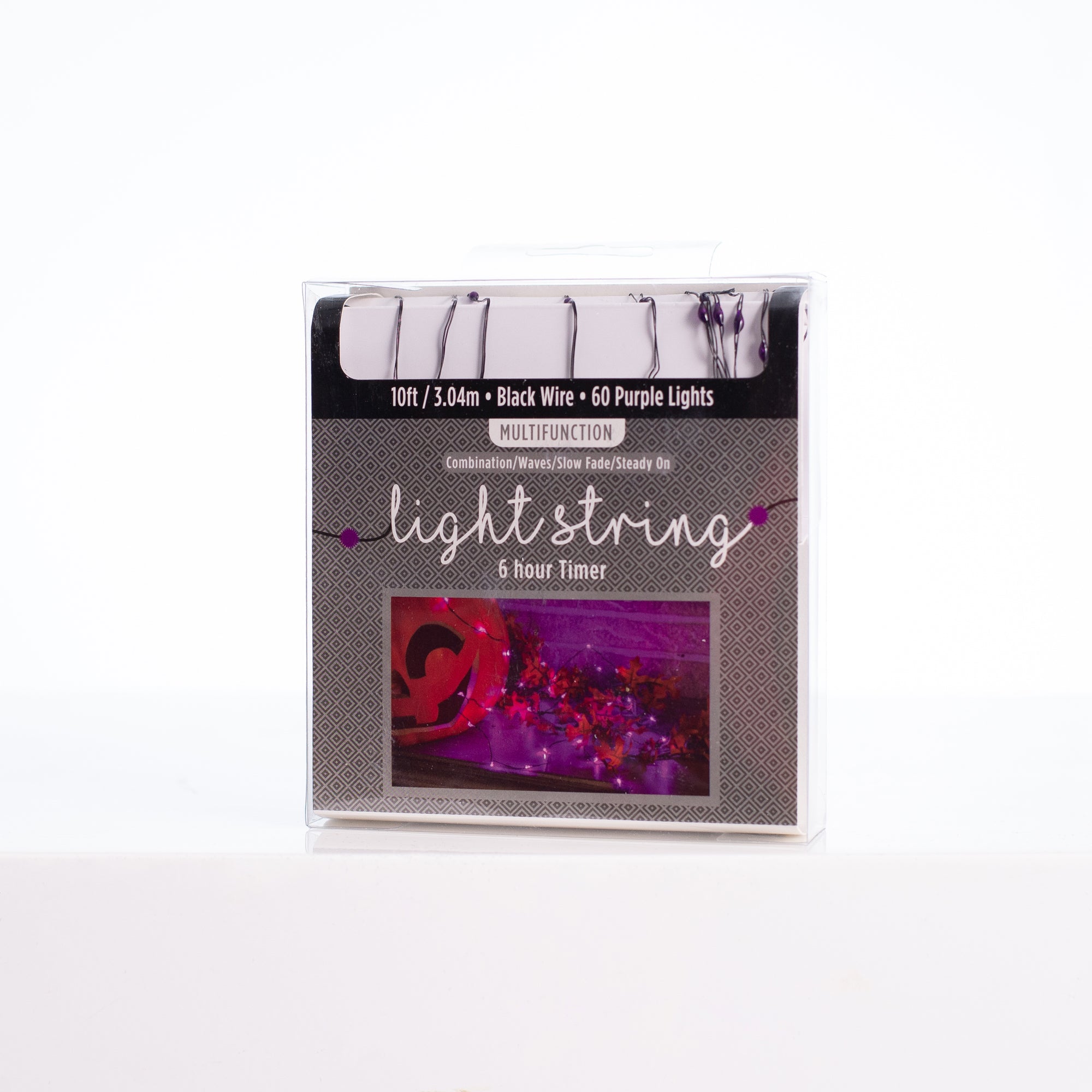 Purple Everlasting Glow LED Battery Powered Multifunction Light String
