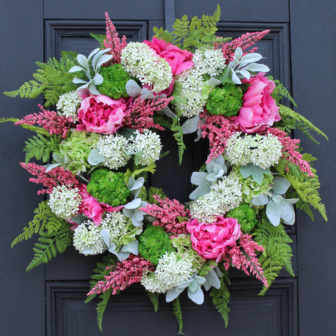 Garland - Pink Hydrangea and Wildflower Floral Everyday Gar