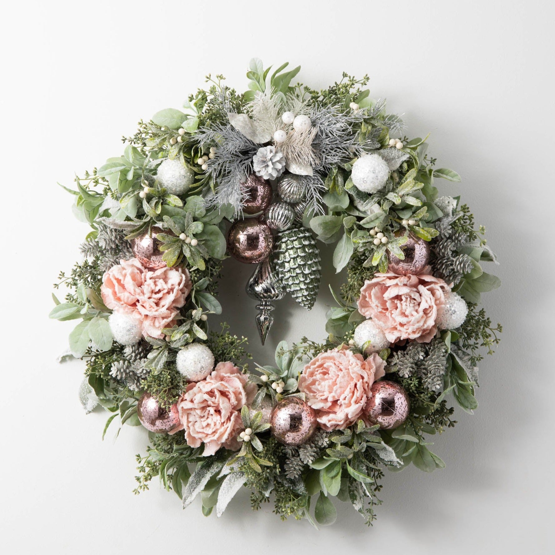 Floating Rustic Miniature Wreaths, Snow & Red Gems - with Snowing Ef – Floating  Pearls