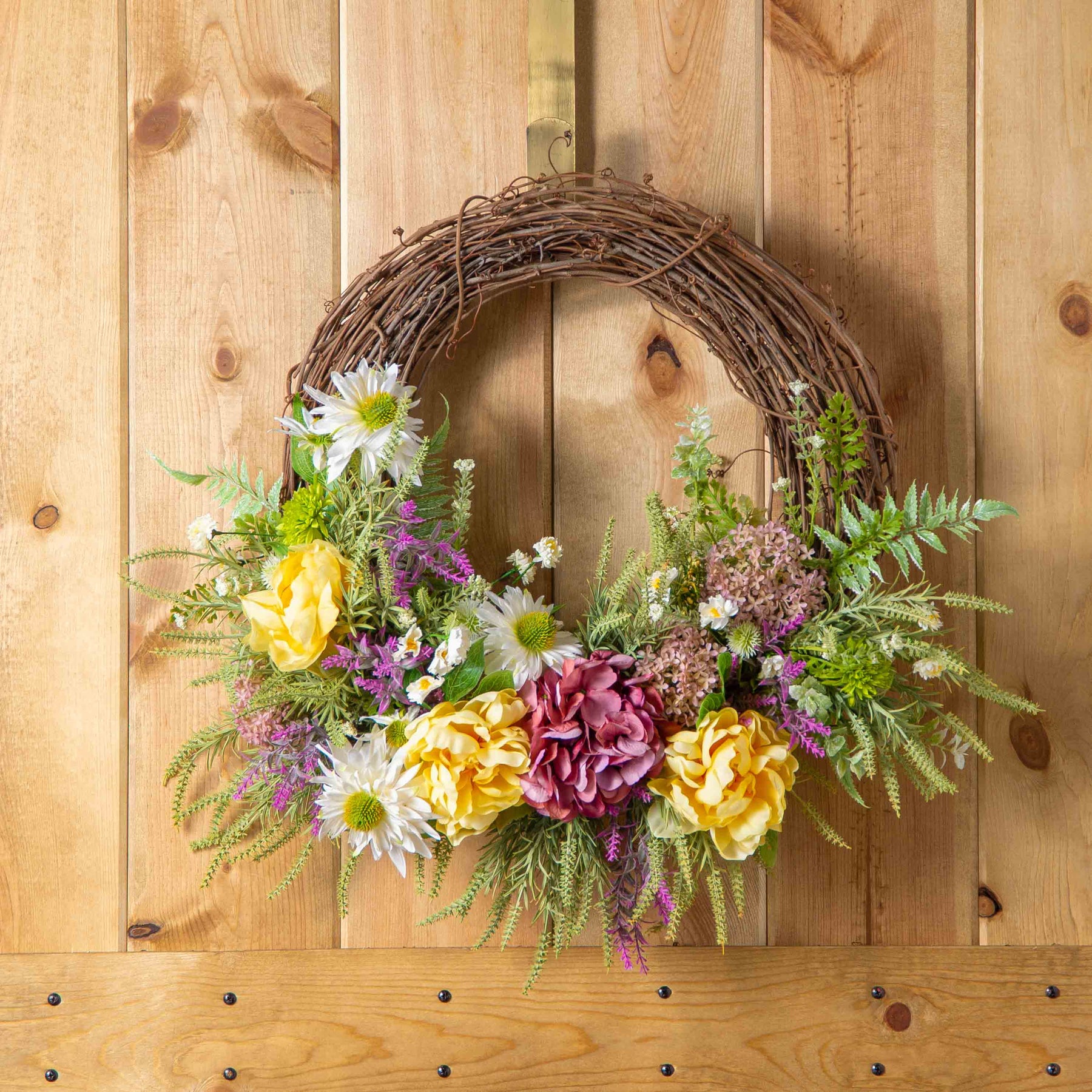 14 Mother's Day/Spring Living Door Wreath - Wilde and Romantic