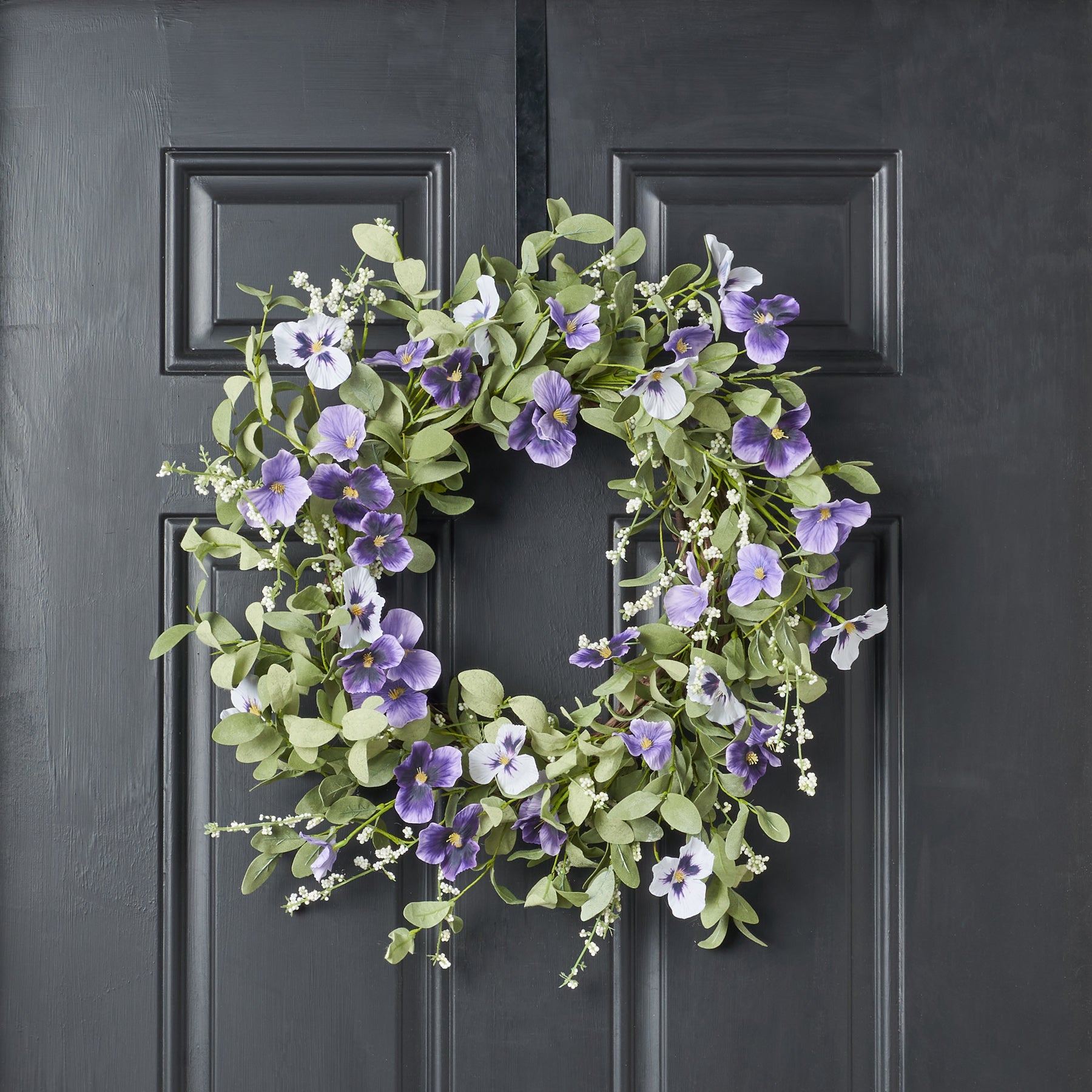 Purple Hydrangea Front Door Wreath – HHGDECOR