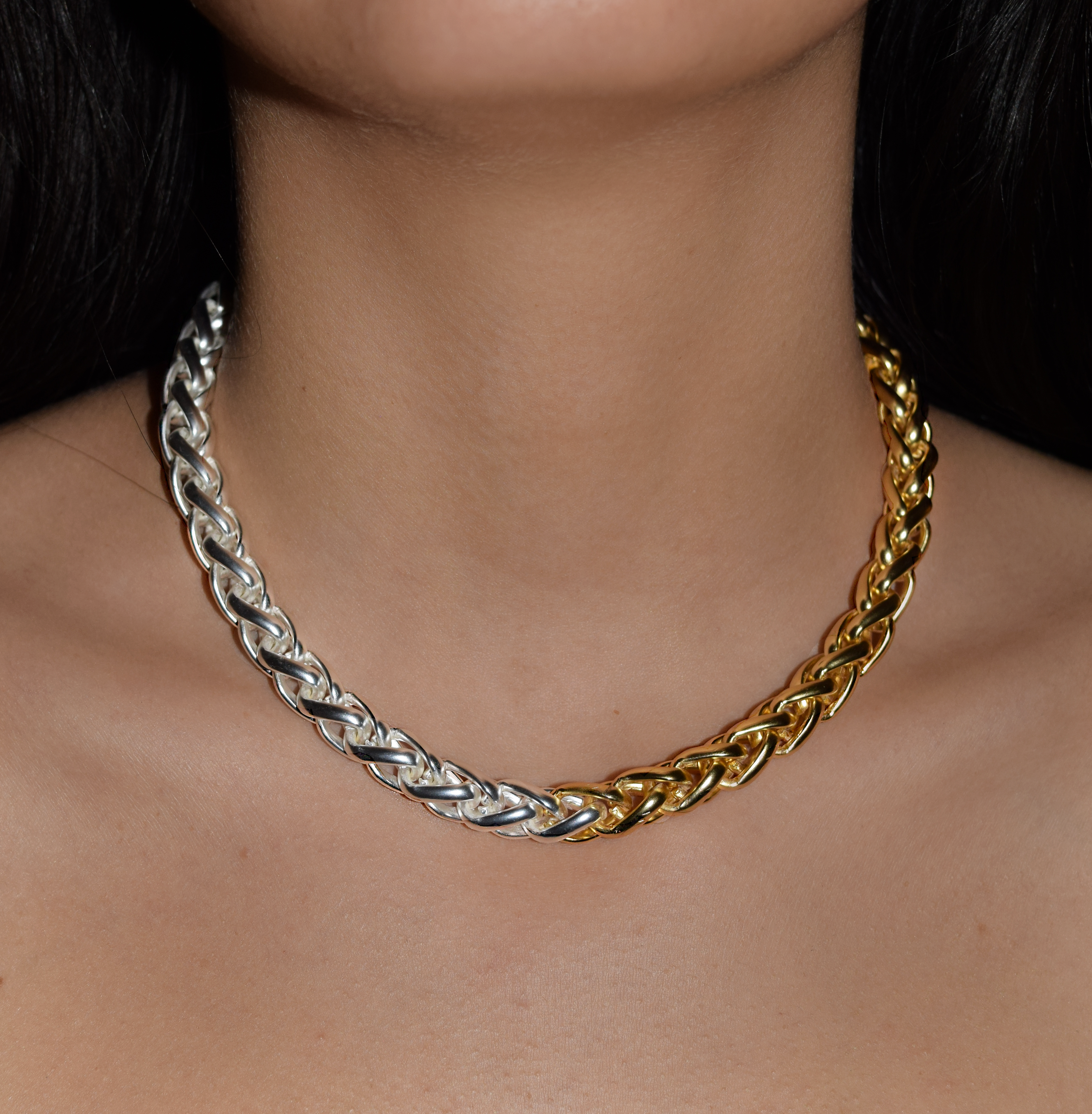 Platinum 15″ Braided Thin Chain Necklace – Raymond Lee Jewelers