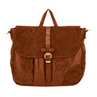 Campomaggi Enea Leather and Canvas Crossbody Bag