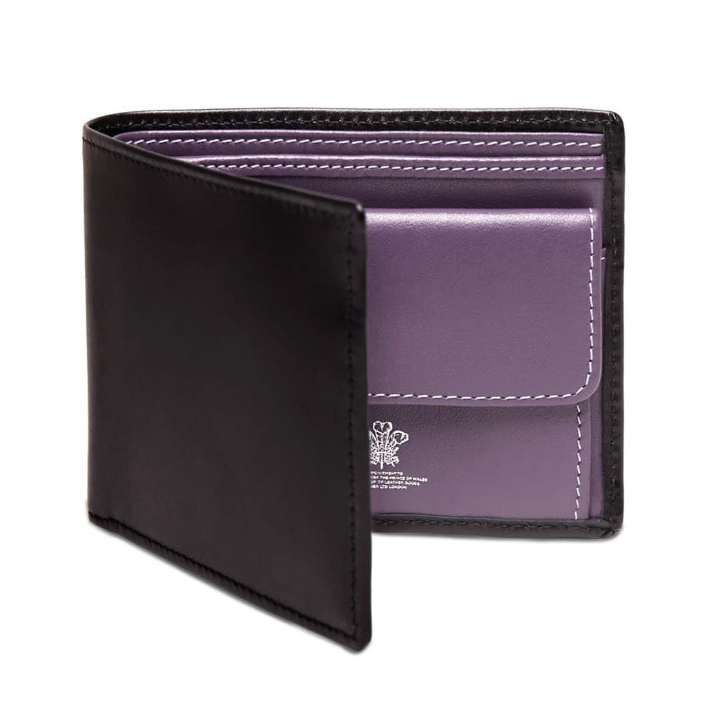 Ettinger Sterling Billfold with 3 Credit Card Slots and Coin Purse, Purple