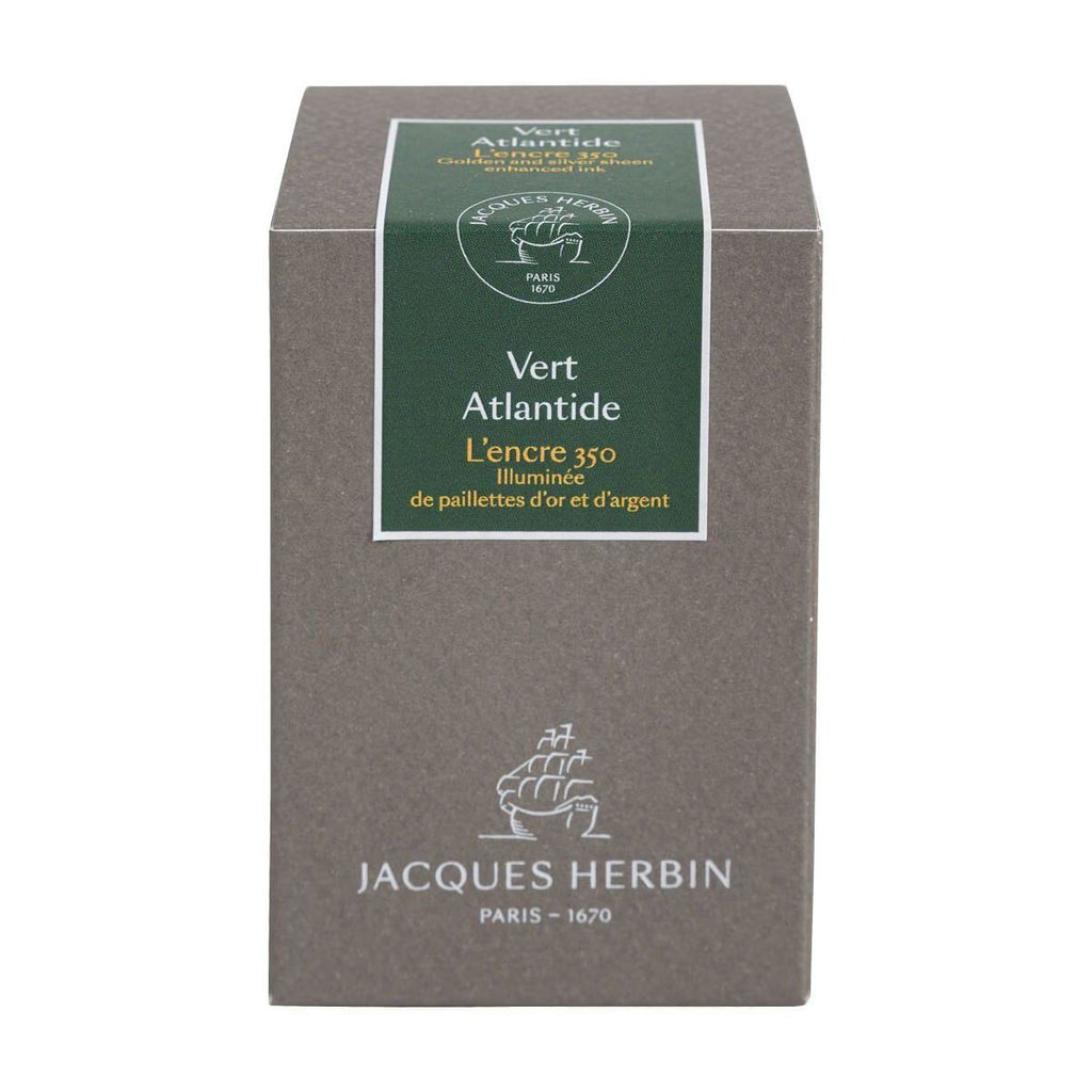 J. Herbin 350th Anniversary Vert Atlantide Fountain Pen Ink Bottle