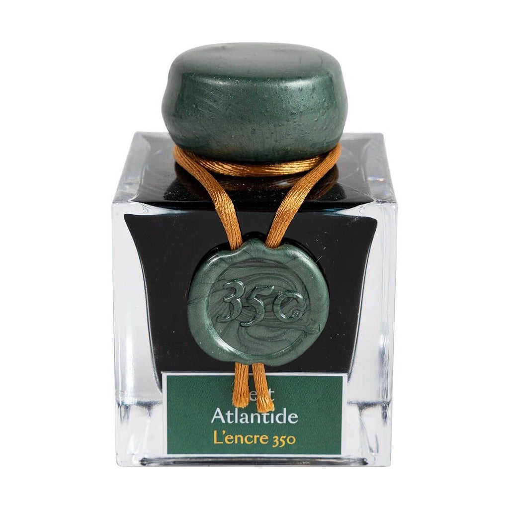 J. Herbin 350th Anniversary Vert Atlantide Fountain Pen Ink Bottle