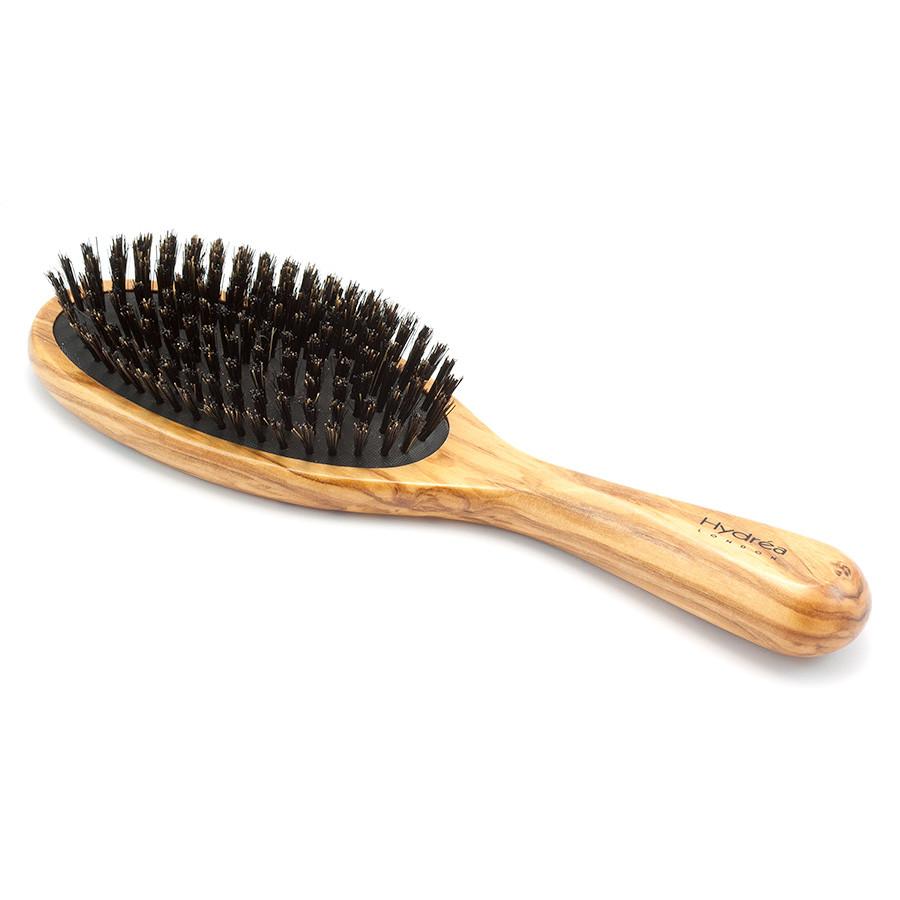 Olive Wood Pure Wild Boar Oval Hair Brush