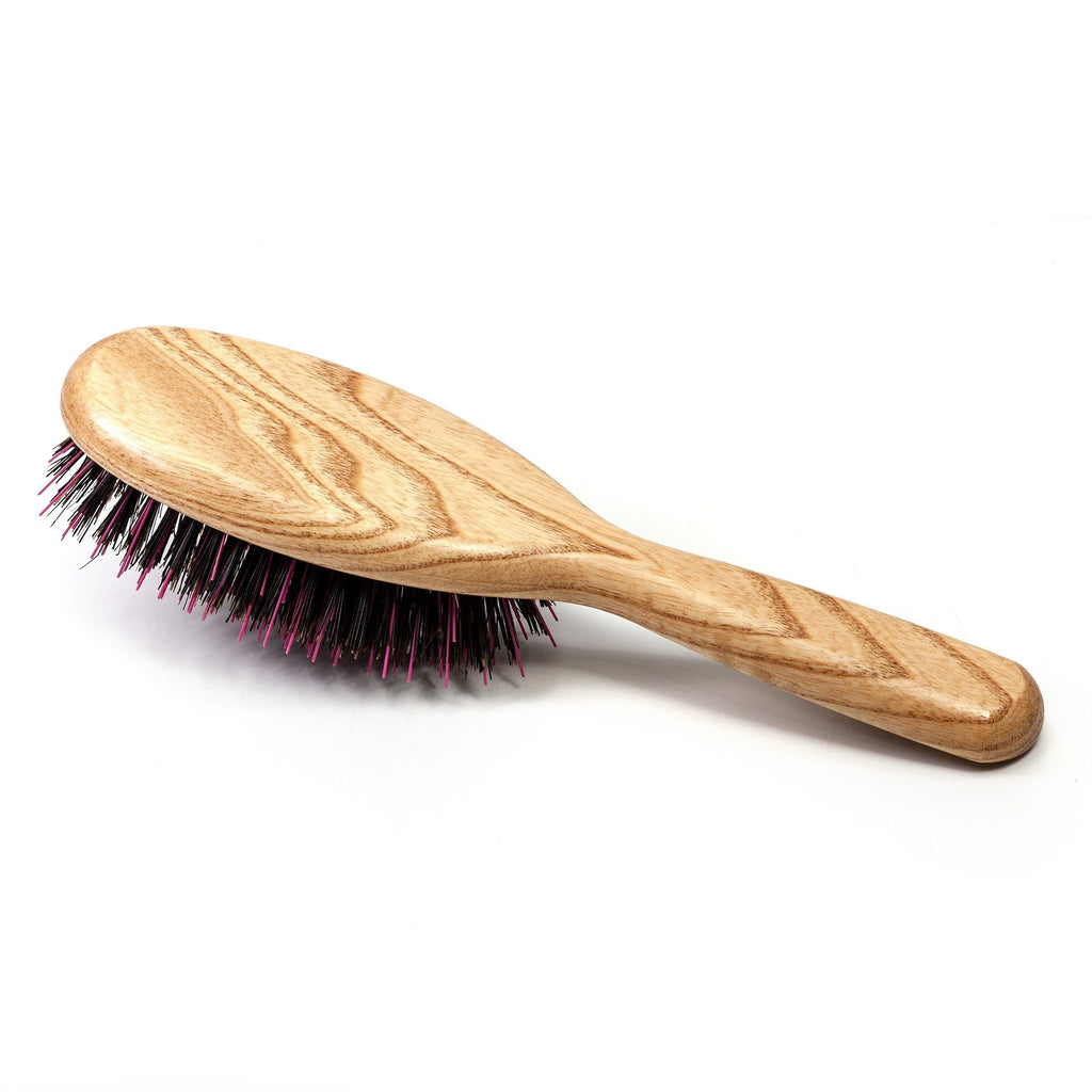 Tek Big Oval Ash Wood Hair Brush With Boar Bristles And Nylon Pins — Fendrihan Canada 0973