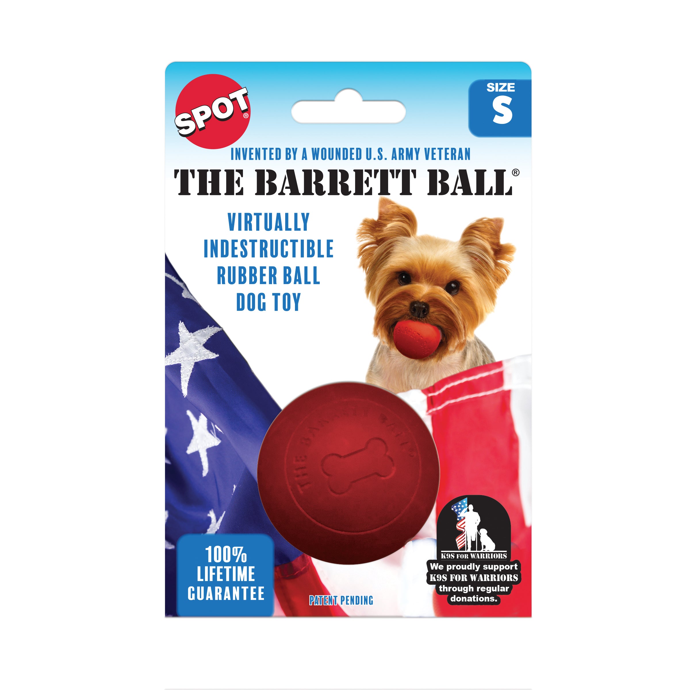 Voovpet Dog Ball Indestructible Strawberry Rubber Chew Treat