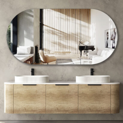 Double Basin Vanity with Mirror