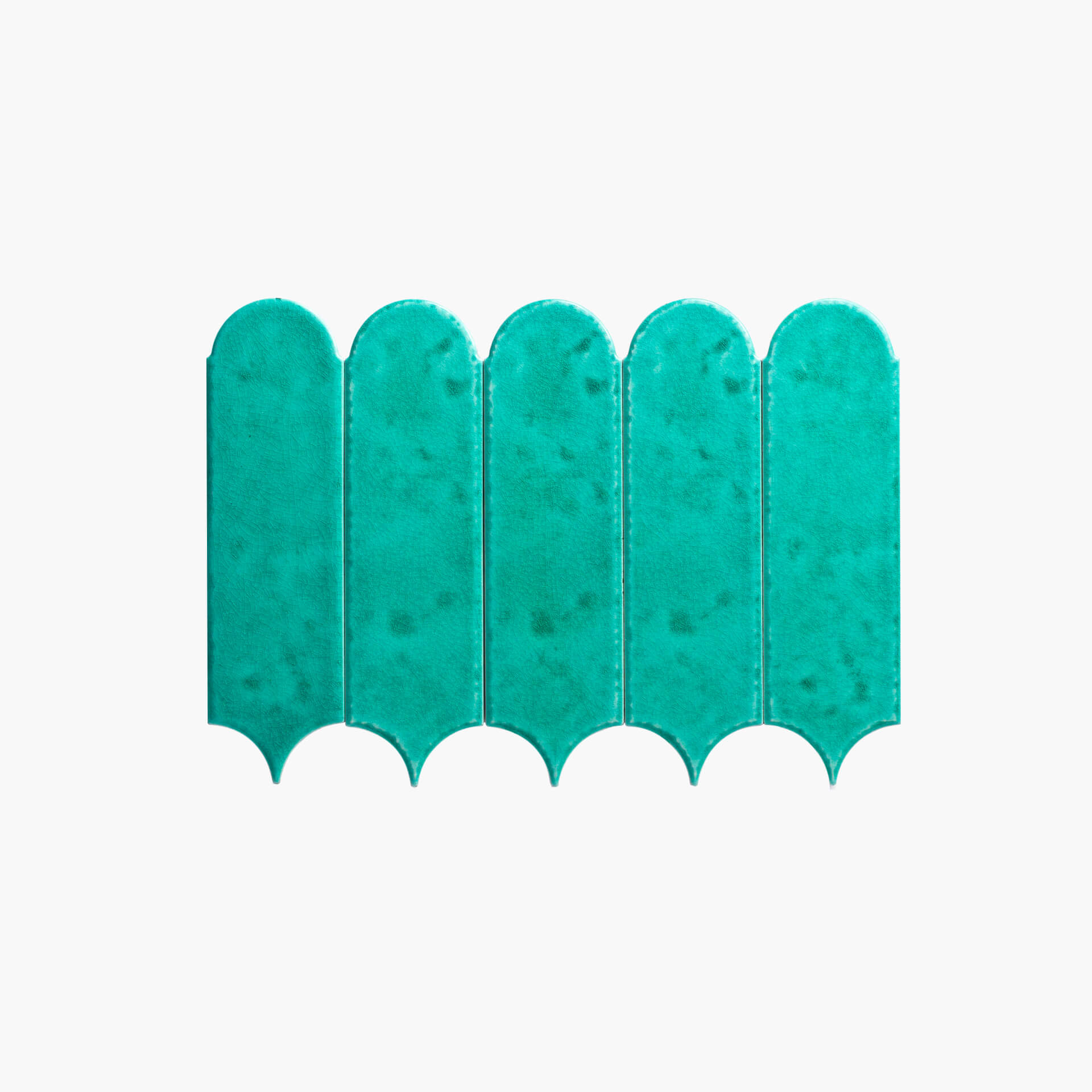 Handmade Feather 85×300 Glossy Ocean Green Bathroom Tiles