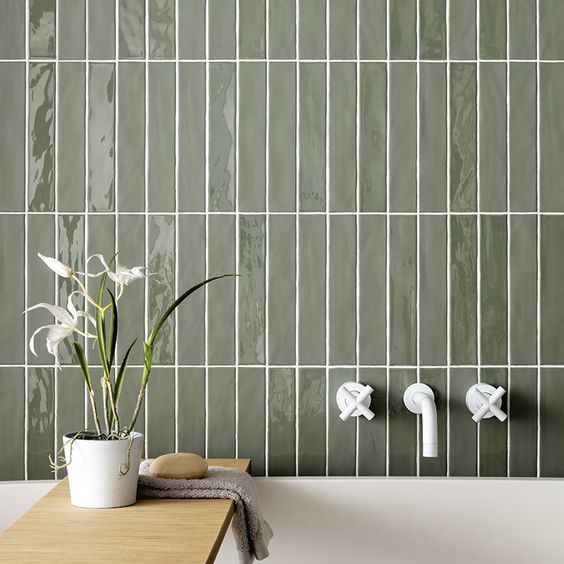 Subway Tile Green 75x300