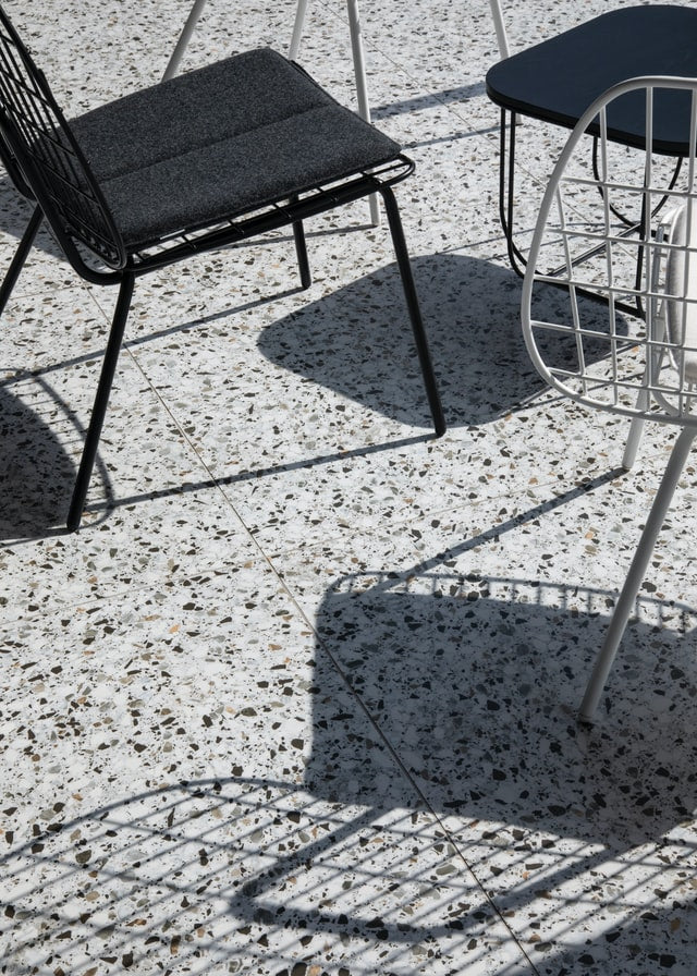 Terrazzo Tiles and Chairs