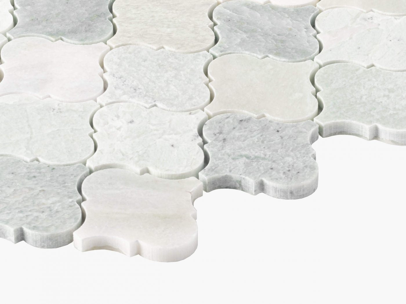 Natural Marble Mosaic Baroque 75×75 Minggreen Honed_depth