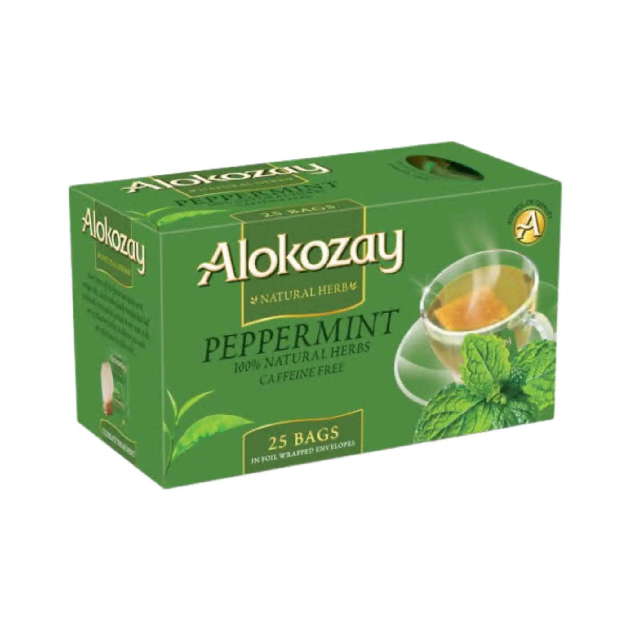 Alokozay PEPPERMINT Herbal Tea - 25 Heat Seal Sachets X 24 (1 carton) Marino.AE