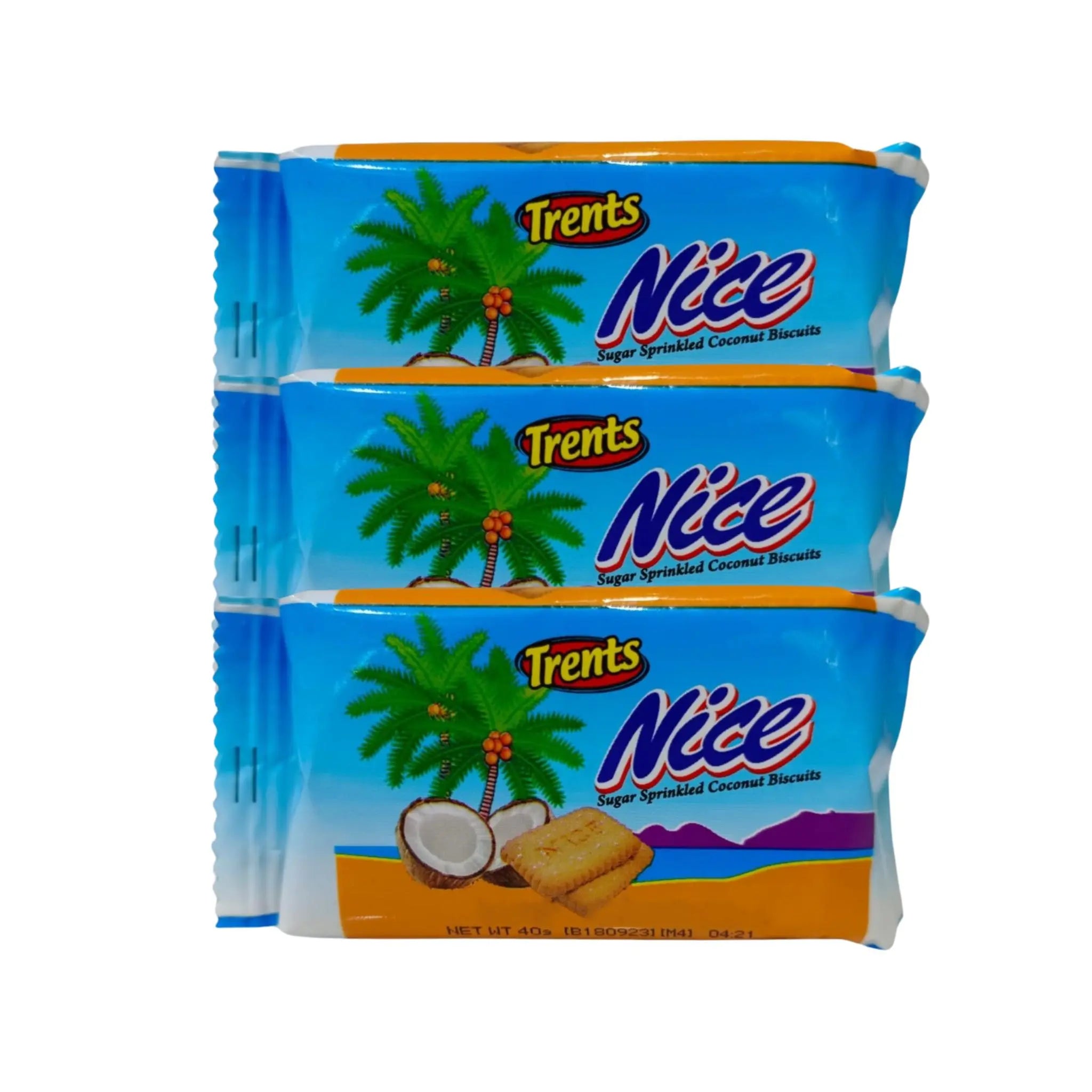Trents Nice Sugar Sprinkled Coconut Biscuits - 4×12×40gm Marino.AE